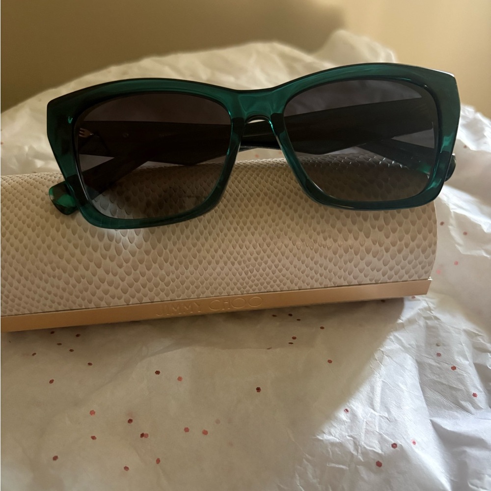 Missoni MIS 0278/G/S Green Oversized Sunglasses - Jimmy Choo case